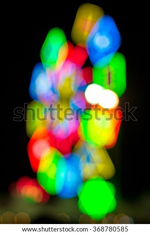 Abstract colorful bokeh night, blur picture
