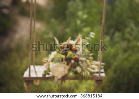 Bridal bouquet. Blurry.