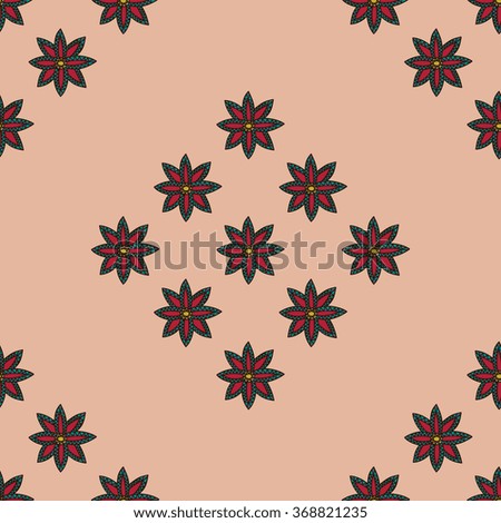 Seamless pattern wallpaper flowers. Wallpapers floral vector.