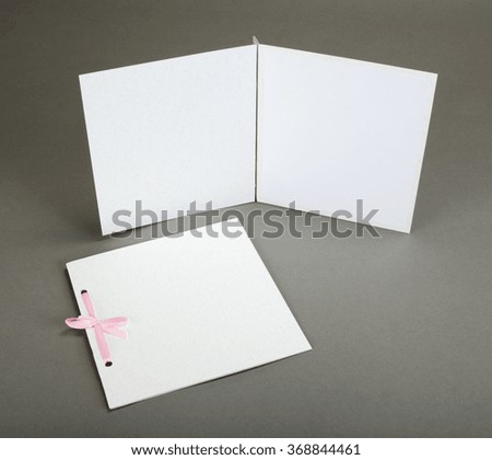 Greeting card on gray background