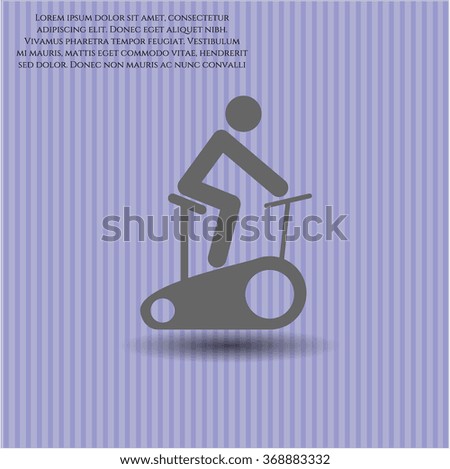 Stationary bike icon or symbol