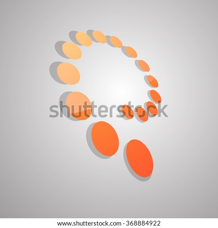 Abstract swirl dots logo icon, Vector illustration
