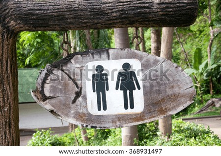 Man and a lady toilet sign