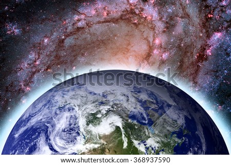 planet earth and star. Elements of this image furnished by NASA