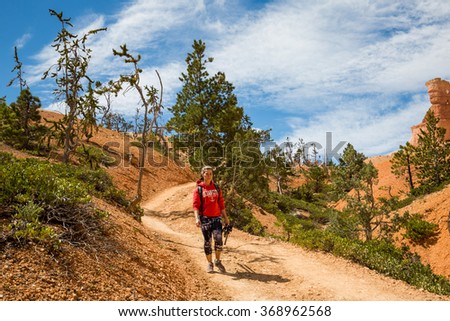 Views of the hiking trails in Bryce Canyon National Park, Utah