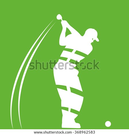 Green Golf Swing Vector