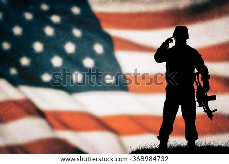 American soldier silhouette