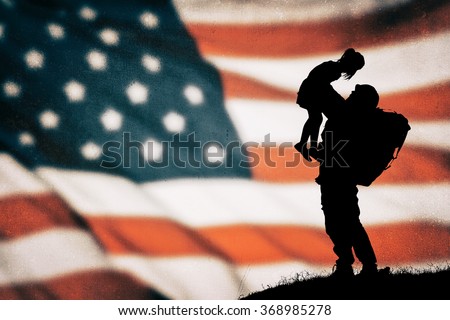 American soldier silhouette