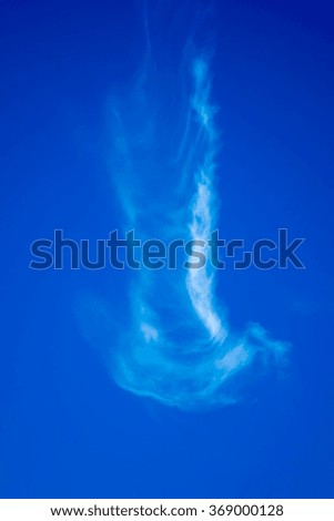 Sky. Blue . White. Abstract shapes of clouds.