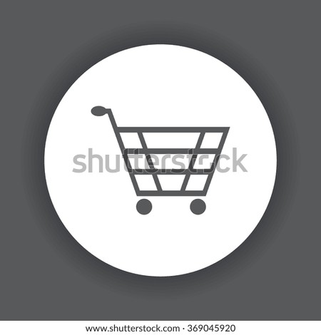put in shopping cart icon, vector illustration. Flat design style