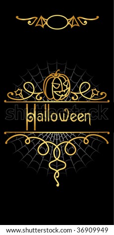 ornate halloween flayer for the invitation to a party