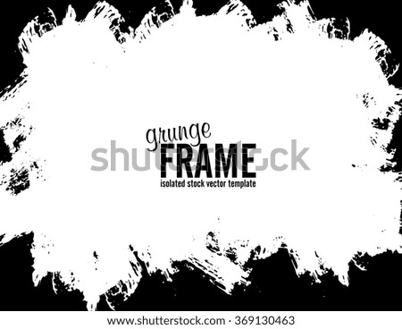 Grunge frame - abstract texture background. Isolated stock vector design template - easy to use
