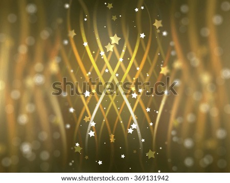 abstract background. gold background with waves and stars