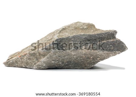 Shale mineral stone isolated on white background Royalty-Free Stock Photo #369180554