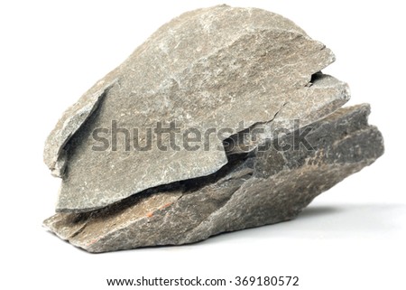 Shale mineral stone isolated on white background Royalty-Free Stock Photo #369180572