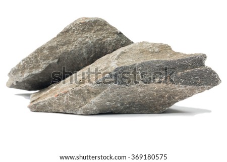 Shale mineral stone isolated on white background Royalty-Free Stock Photo #369180575