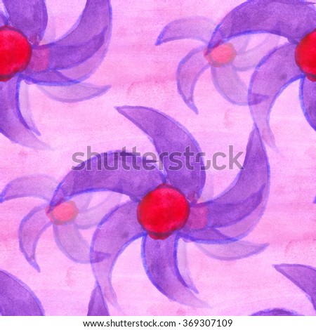 watercolor purple red flower pattern seamless floral background spring illustration wallpaper vintage art flowers