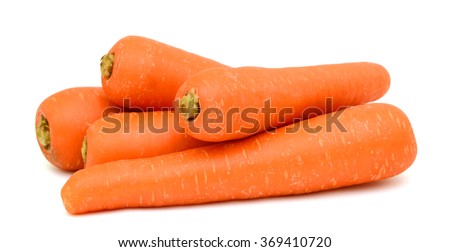 Carrots isolated on white background Royalty-Free Stock Photo #369410720
