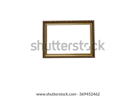 Vintage photo frame isolated on white background with clipping path