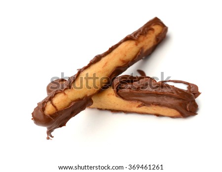 Bread sticks isolated on white background.
