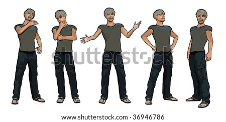 Vector of young man - part 03