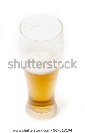 picture a tall glass with light beer