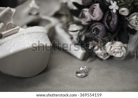 Her Wedding Things, selective focus, blurred image