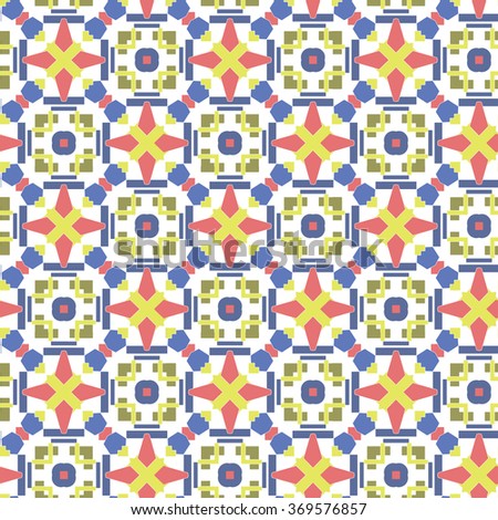 Red and blue kaleidoscope pattern 