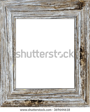 Vintage picture frame, old wood plated