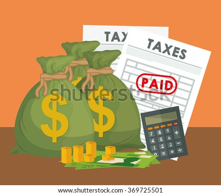 Pay taxes graphic design