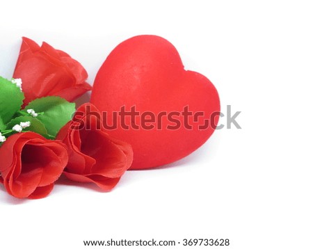 Valentine Day With Heart And Rose