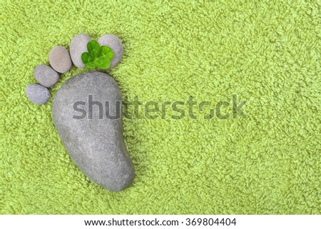 Foot with four-leaf clover