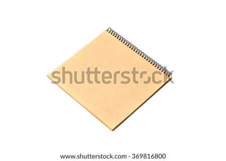 Recycle Notebook on white background