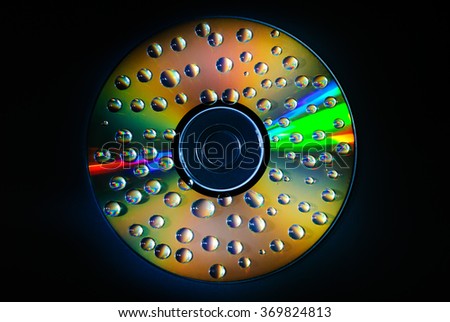 Music CD water drop