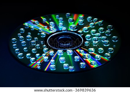 Music CD water drop