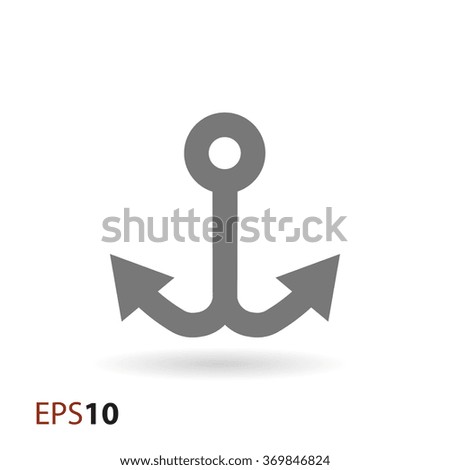 Minimalistic anchor icon for web