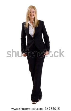 picture of a young businesswoman, isolated on white