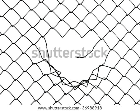 Metal wire fence protection chainlink background Royalty-Free Stock Photo #36988918