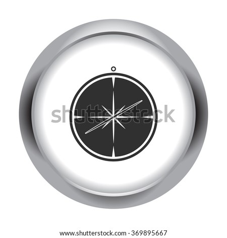 Compass simple icon on colorful background