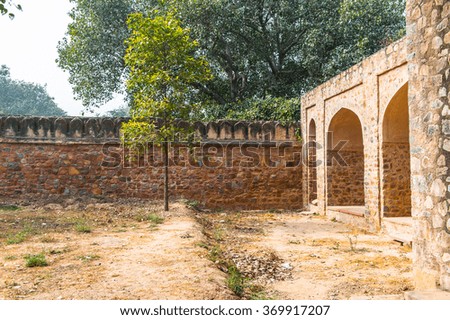 Part of the Humayun's Tomb complex,the tomb of the Mughal Emperor Humayun in Delhi, India. UNESCO World Heritage Site