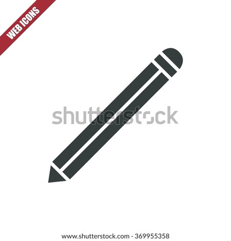 Vector illustration of flat pencil icon . Can be used as company logo, badge, web interface and mobile application button, pictogram