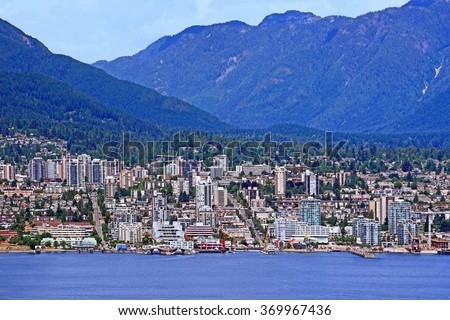 Vancouver North Shore skyline and waterfront