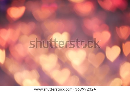 Heart shape bokeh light background