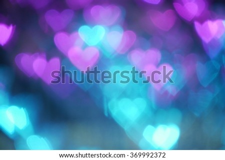Heart shape bokeh light background