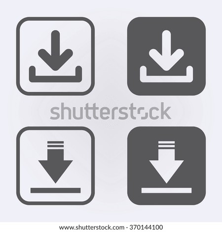 Download icon set . Vector illustration