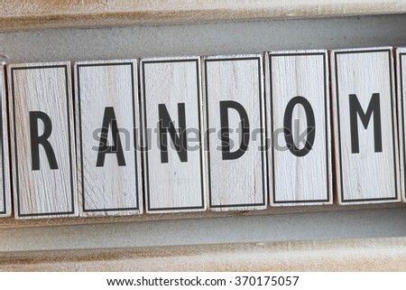 RANDOM word written on wooden
