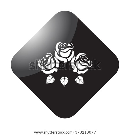 Rose simple icon on  background