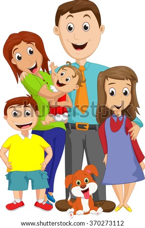Illustration of a big family portrait