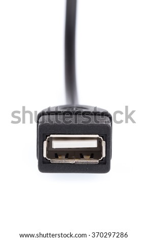 USB 2.0 connection cable isolated on white background