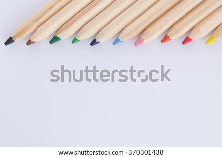 Wood crayon on white